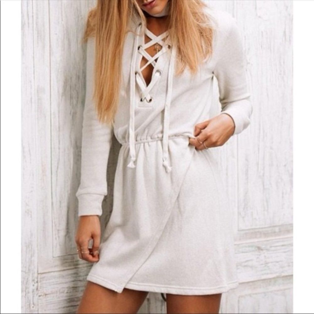 Sabo skirt lace up dress - small